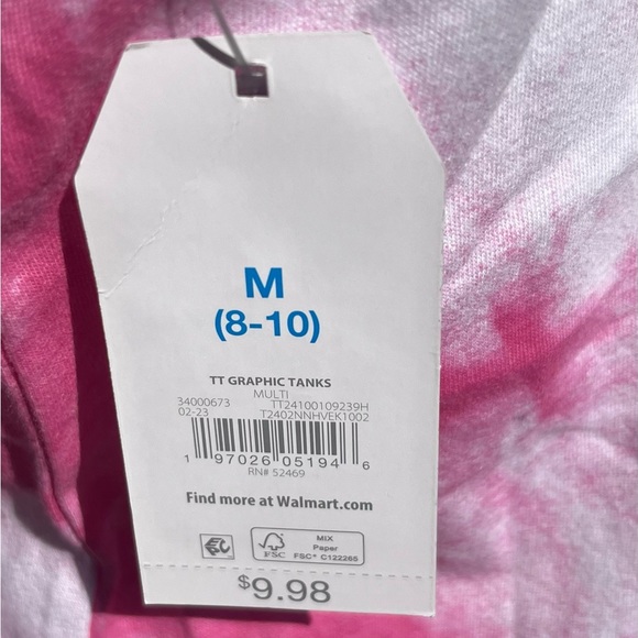 WHITNEY HOUSTON NWT RETRO TIE DIE TANK SHIRT TOP MEDIUM WOMENS - Picture 5 of 6